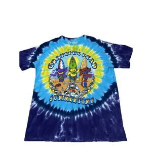 Liquid Blue T Shirt Mens Extra Large Blue Grateful Dead Summertime Tie Dye Vtg‎